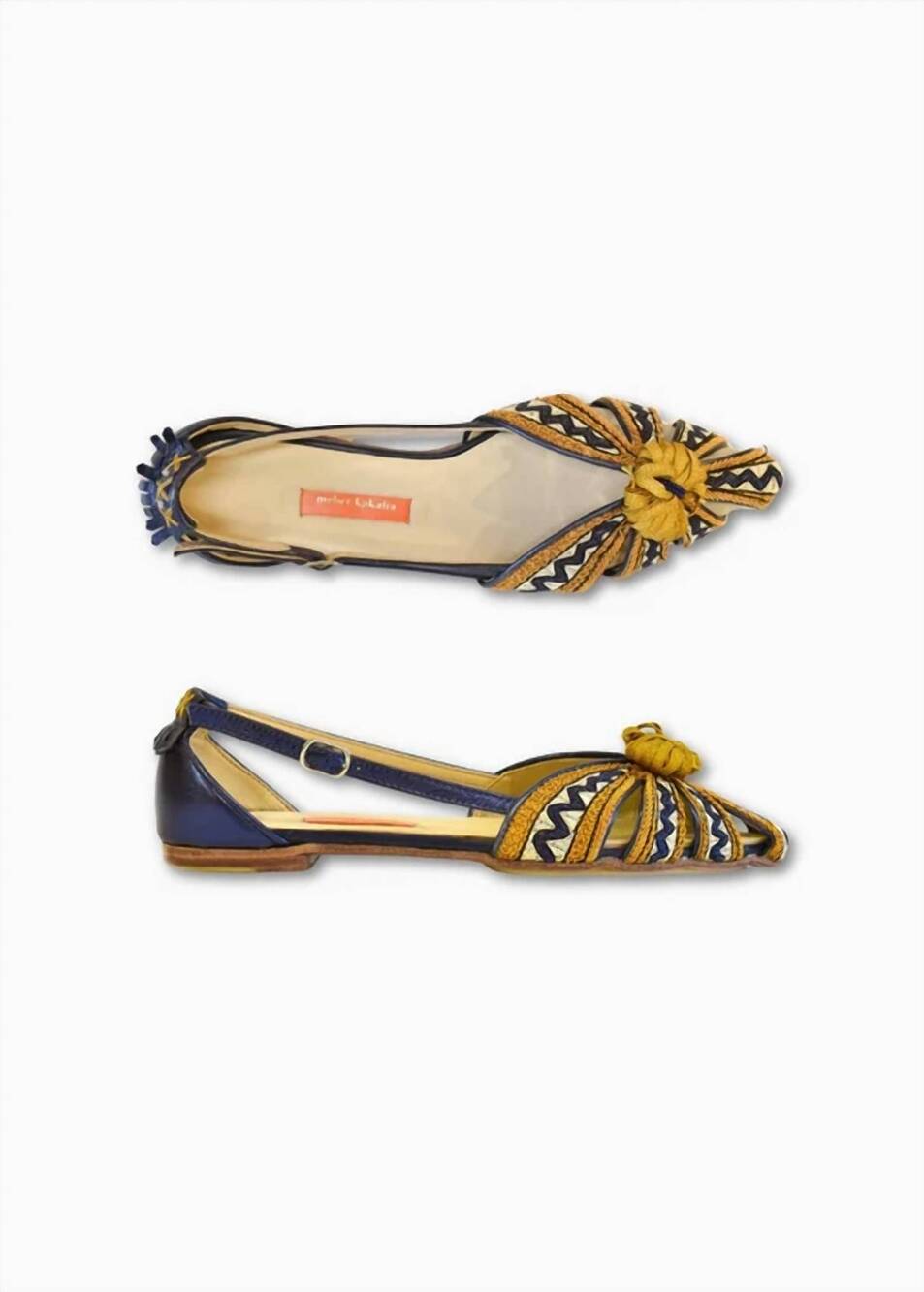 NEW MEHER KAKALIA women's queen doris slingback shoe in navy